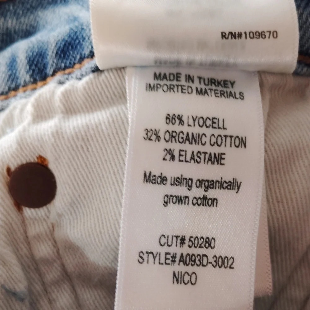AGOLDE Nico High Rise Slim Fit Jeans in Rooted Size 27